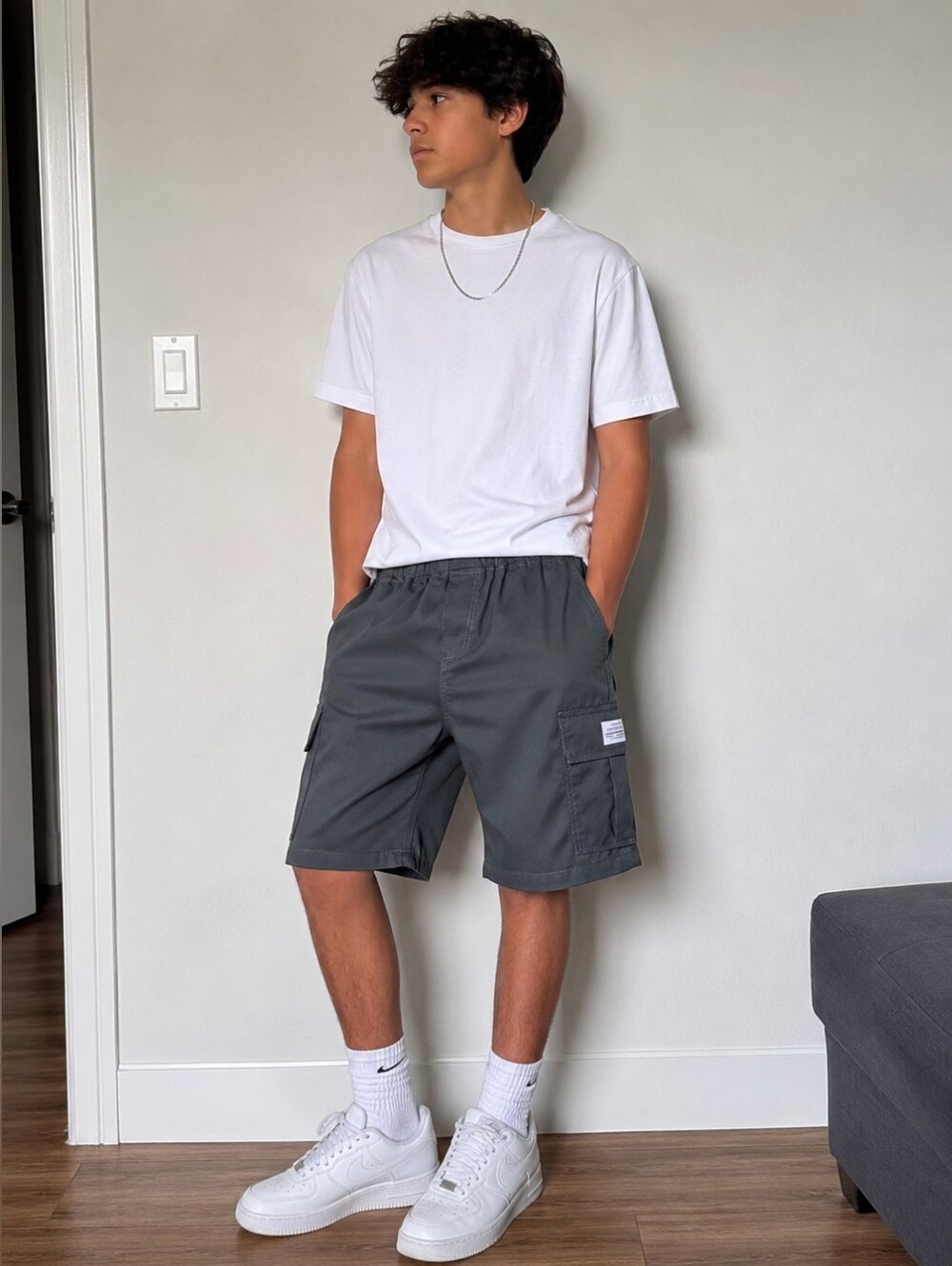 3-Piece Youth Cargo Shorts Set – Size 15–16Y – New